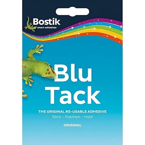 Daisy Dreams Blu Tack Original Reusable Adhesive Sticks, Putty Handy Size Multipurpose Reusable Adhesive, Safe Craft Art Clean Handy 60g Pack of 1 (1, 60g)