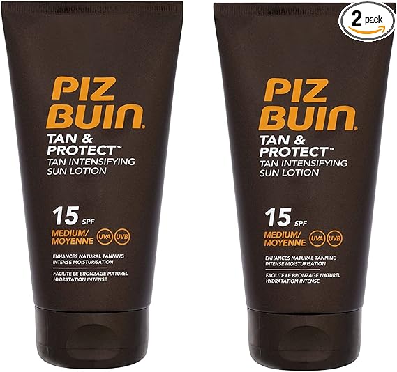 PIZ BUIN – Tan & Protect Tan Intensifying Lotion SPF 15 150ml Pack of 2