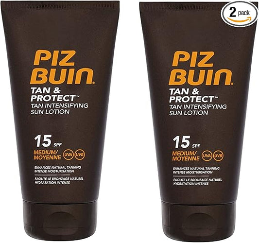 PIZ BUIN – Tan & Protect Tan Intensifying Lotion SPF 15 150ml Pack of 2